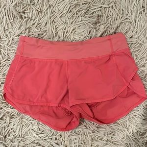 Pink Lululemon Hotty Hot shorts size 4 2.5”